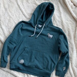 GOAT USA Teal Hoodie with Embroidered Accent